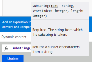 substring in razorsql