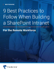 Thrive White Paper Best Practices Building SharePoint Intranet Cover