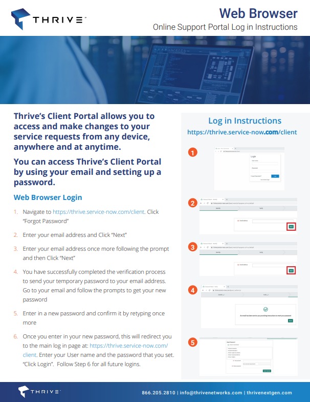 Thrive Client Portal First Time Local Login 121321 Page 1