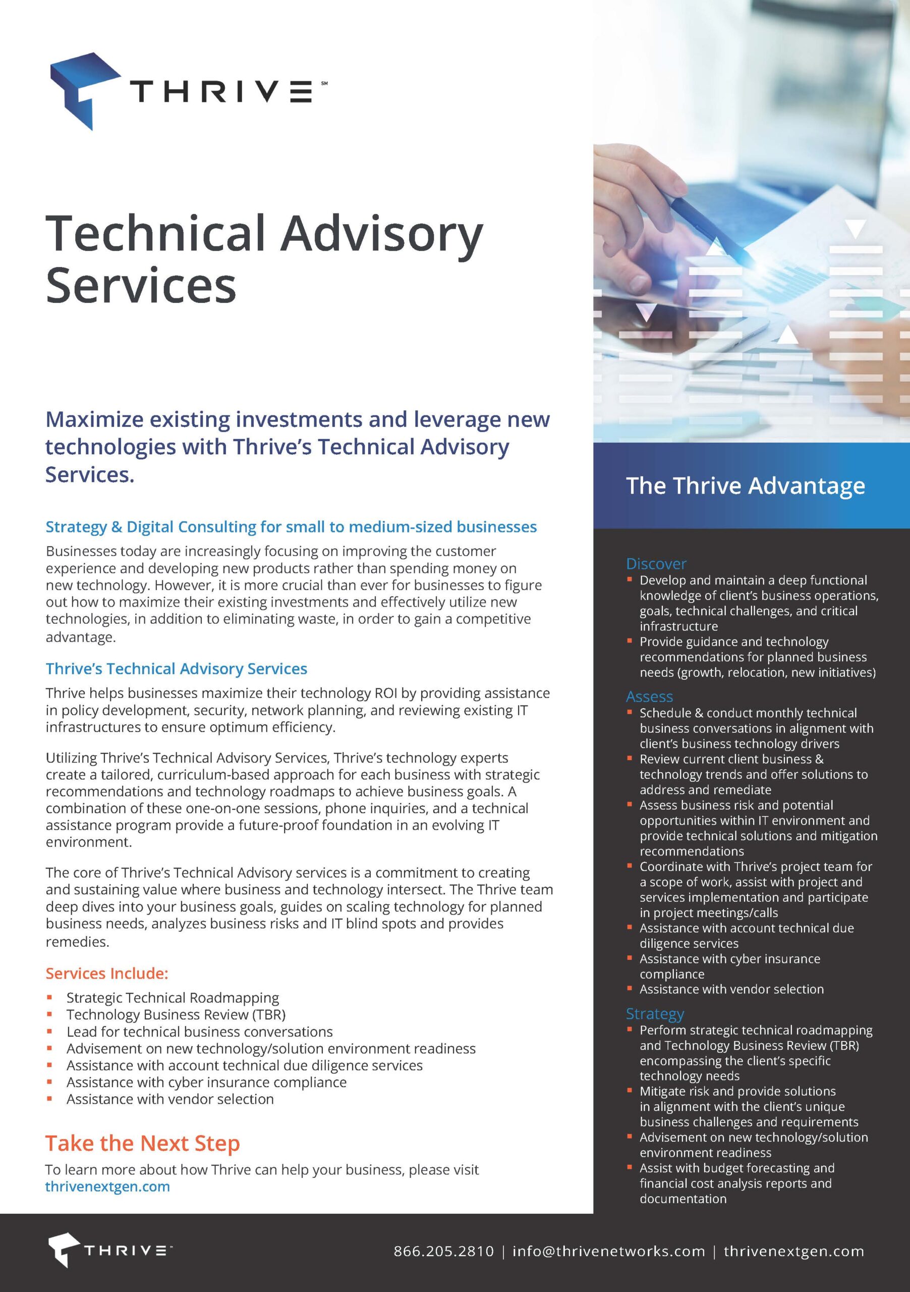 Thrive Technical Advisory Services One Pager 032722