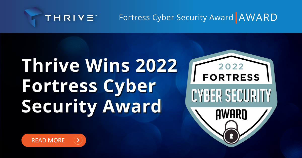 Thrive Wins 2022 Fortress Cyber Security Award