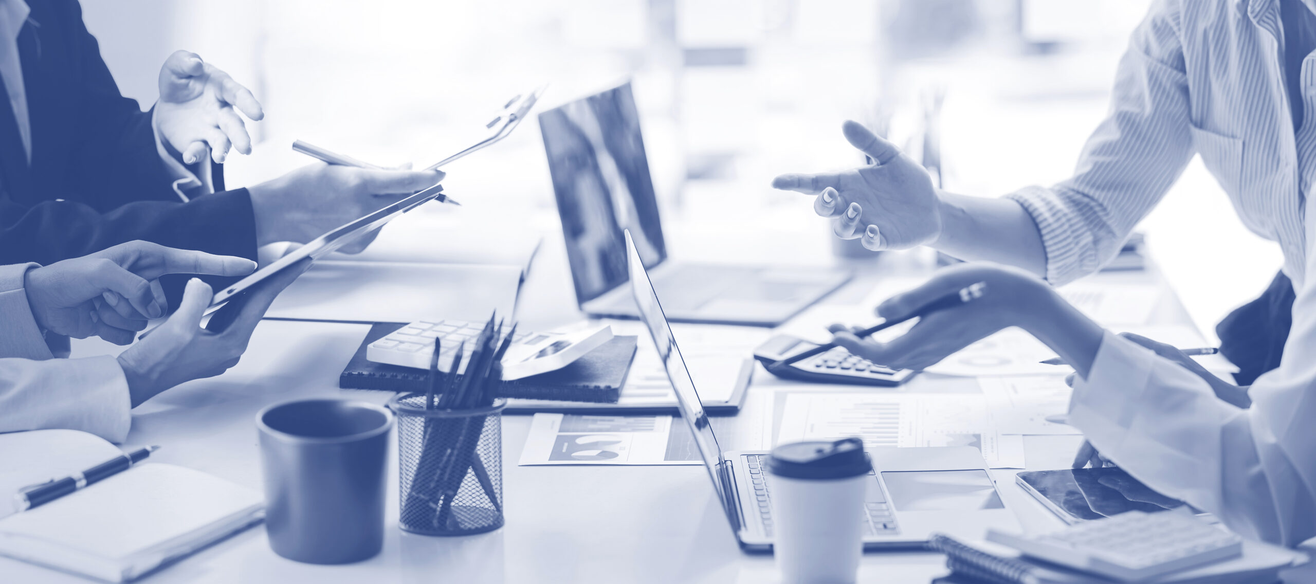 diverse coworkers working together in boardroom, brainstorming,