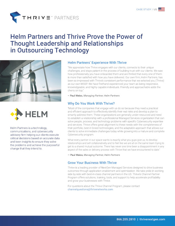 Thrive Helm Partner Case Study