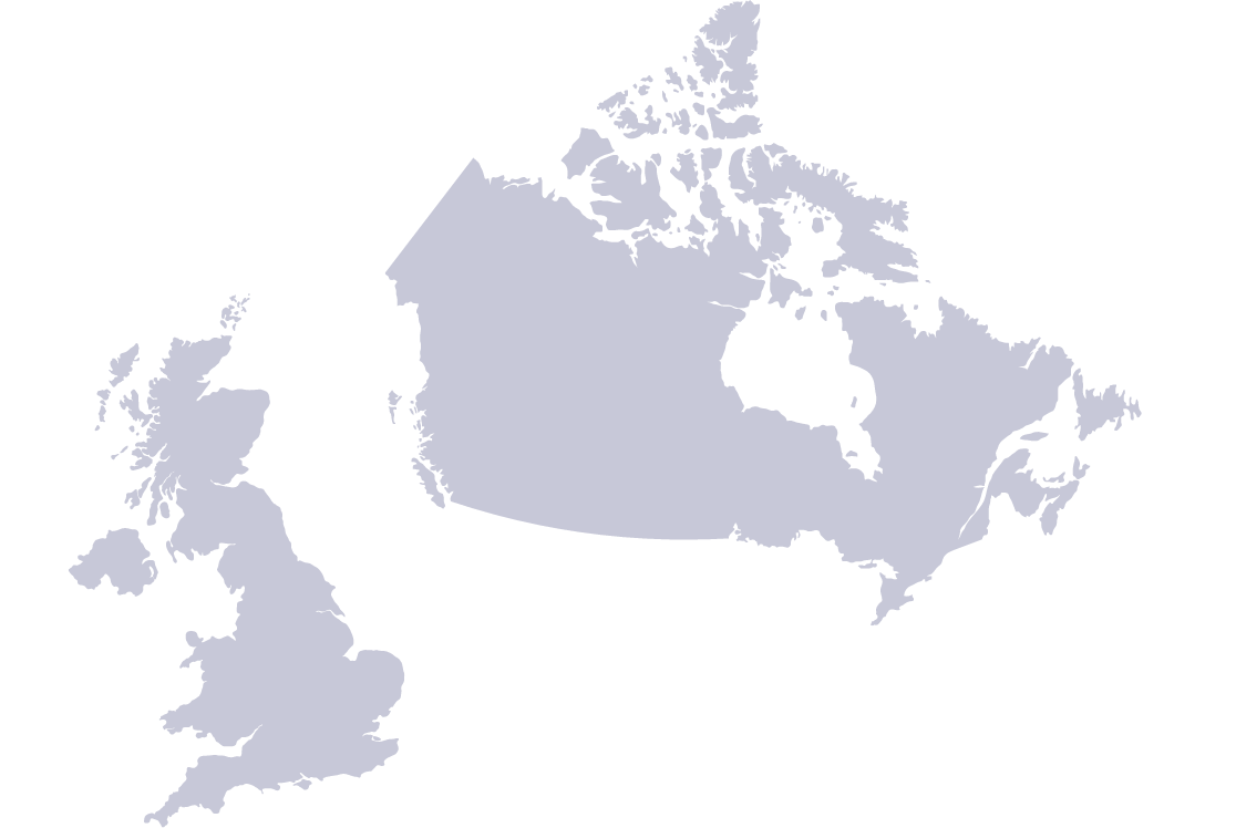 UK.Canada map